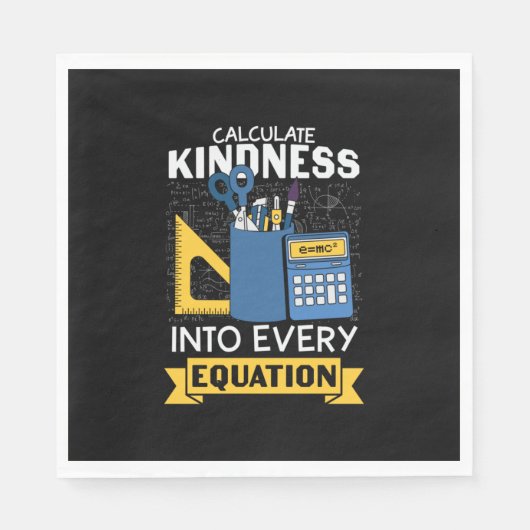 Math Teacher berechnet Kindness Serviette (Vorderseite)