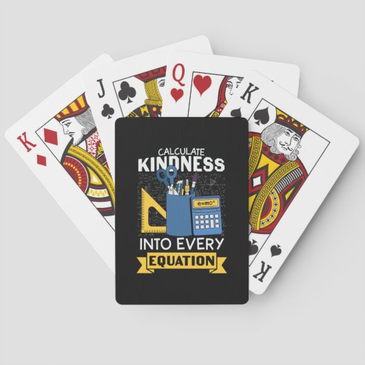 Math Teacher berechnet Kindness Spielkarten (Rückseite)