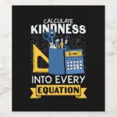 Math Teacher berechnet Kindness Weinetikett (Einzelnes Label)
