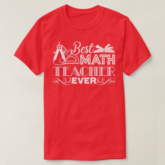 Math Teacher Best Mathe Teacher T-Shirt (Design vorne)