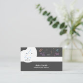 Math Teacher Business Card mit Mathematik-Symbol Visitenkarte (Stehend Vorderseite)