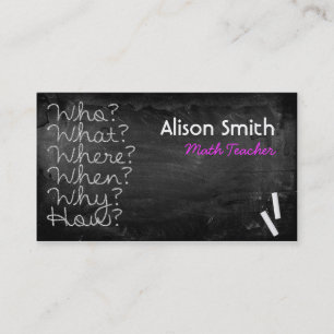 Math Teacher Business card Visitenkarte