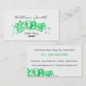 Math Teacher Business Card Visitenkarte (Vorne/Hinten)