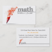 Math Teacher Business card Visitenkarte (Vorne/Hinten)