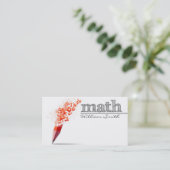 Math Teacher Business card Visitenkarte (Stehend Vorderseite)