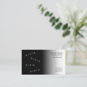 Math Teacher Business Card Visitenkarte (Stehend Vorderseite)