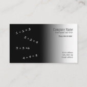 Math Teacher Business Card Visitenkarte (Vorderseite)