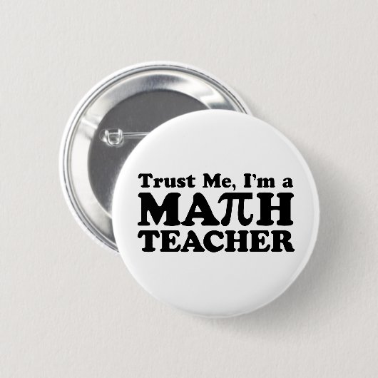 Math Teacher Button (Vorne & Hinten)