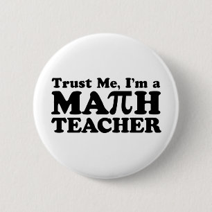 Math Teacher Button