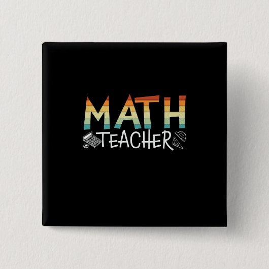 Math Teacher Button (Vorderseite)