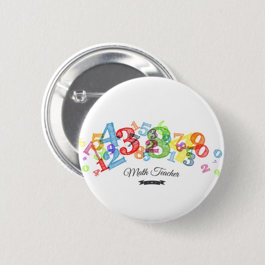 Math Teacher Button (Vorne & Hinten)