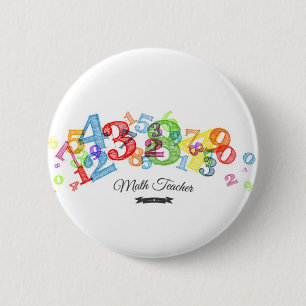 Math Teacher Button