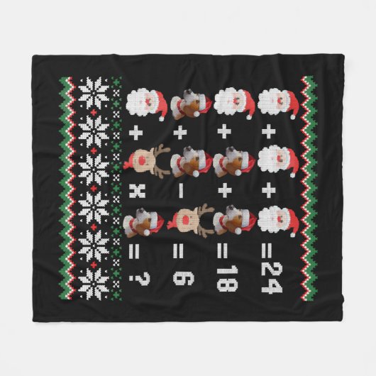 Math Teacher Christmas HARRIER Fleecedecke (Vorderseite (Horizontal))
