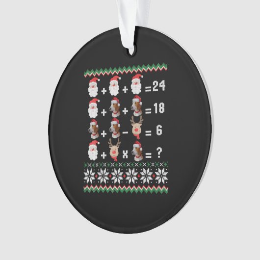 Math Teacher Christmas HARRIER Ornament (Vorderseite)