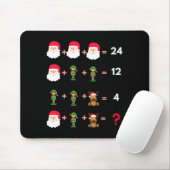 Math Teacher Christmas Shirt Quiz Mousepad (Mit Mouse)