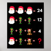 Math Teacher Christmas Shirt Quiz  Poster (Vorne)