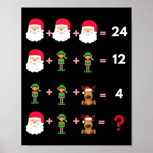 Math Teacher Christmas Shirt Quiz  Poster (Vorne)