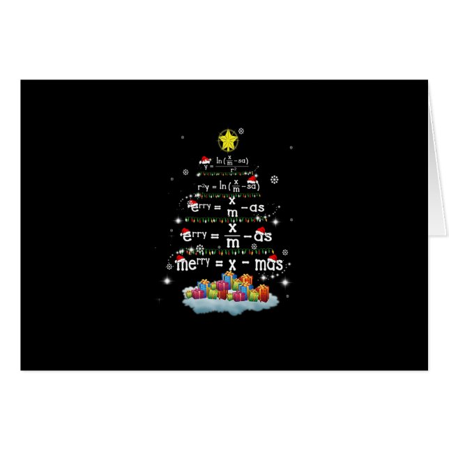 Math Teacher Christmas Tree Funny Christmas Math f (Vorderseite (Horizontal))