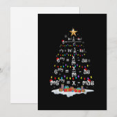 Math Teacher Christmas Tree Funny Christmas Math F Feiertagskarte (Vorne/Hinten)