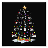 Math Teacher Christmas Tree Funny Christmas Math F Fotodruck (Vorne)