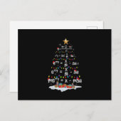 Math Teacher Christmas Tree Funny Christmas Math F Postkarte (Vorne/Hinten)