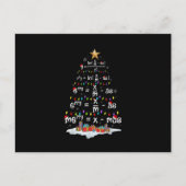 Math Teacher Christmas Tree Funny Christmas Math F Postkarte (Vorderseite)