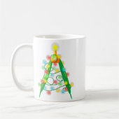 Math Teacher Comp Christmas Tree Lights School Geo Kaffeetasse (Links)