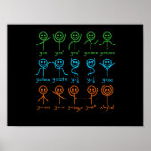 Math Teacher Dance Equation Mathematic Maths Poster (Vorne)