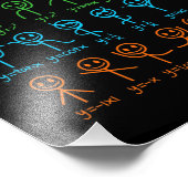 Math Teacher Dance Gleichung Mathematischer Mathem Fotodruck (Ecke)