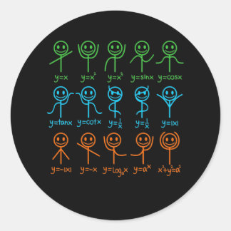 Math Teacher Dance Gleichung Mathematischer Mathem Runder Aufkleber