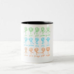 Math Teacher Dance Gleichung Mathematischer Mathem Zweifarbige Tasse
