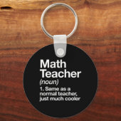 Math Teacher Definition Funny Byck To School First Schlüsselanhänger (Vorderseite)