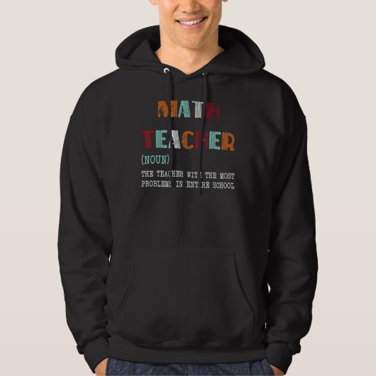 Math Teacher Definition Lehrertag Hoodie (Vorderseite)