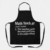 Math Teacher Definition Mathematics Maths Student Schürze (Vorderseite)