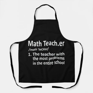 Math Teacher Definition Mathematics Maths Student Schürze