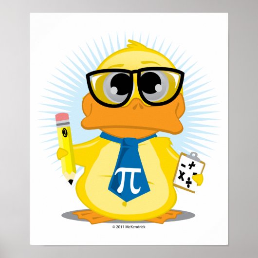 Math Teacher Duck Poster (Vorne)