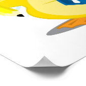 Math Teacher Duck Poster (Ecke)