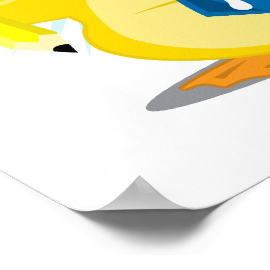 Math Teacher Duck Poster (Ecke)