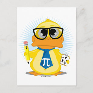 Math Teacher Duck Postkarte