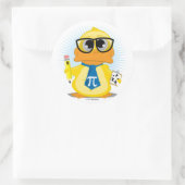 Math Teacher Duck Runder Aufkleber (Tasche)