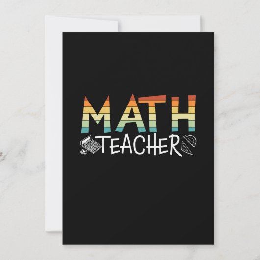 Math Teacher Einladung (Vorderseite)