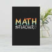 Math Teacher Einladung (Stehend Vorderseite)