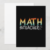 Math Teacher Einladung (Vorne/Hinten)