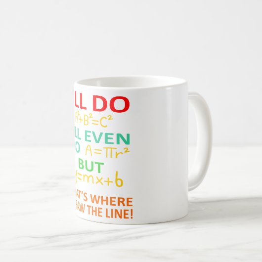 Math Teacher Equation Mathematics Maths Student Kaffeetasse (VorderseiteRechts)