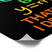 Math Teacher Equation Mathematics Maths Student Poster (Ecke)