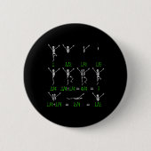 Math Teacher Equation Skeleton Math Students Hallo Button (Vorderseite)