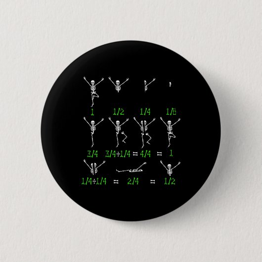 Math Teacher Equation Skeleton Math Students Hallo Button (Vorderseite)