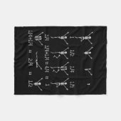 Math Teacher Equation Skeleton Math Students Hallo Fleecedecke (Vorderseite (Horizontal))