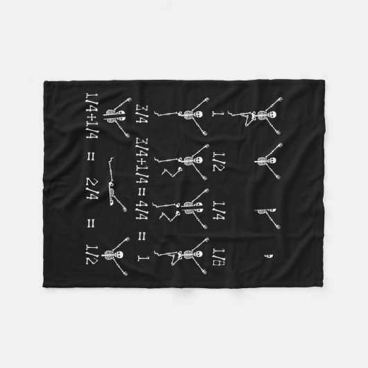 Math Teacher Equation Skeleton Math Students Hallo Fleecedecke (Vorderseite (Horizontal))