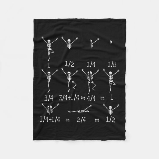 Math Teacher Equation Skeleton Math Students Hallo Fleecedecke (Vorderseite)